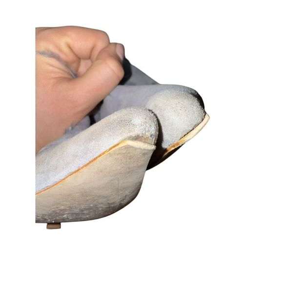 Jeffrey Campbell Shake Ya Boot Baby Blue Feather Leather Boots 7.5 - Picture 14 of 16